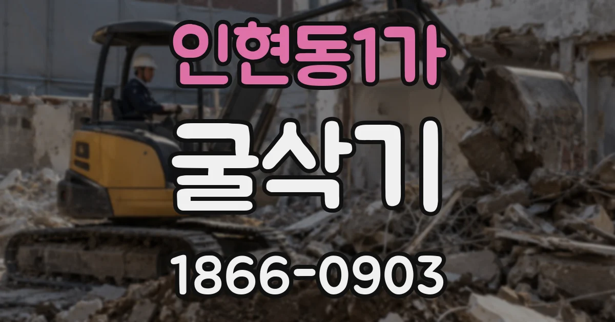 인현동1가 굴삭기