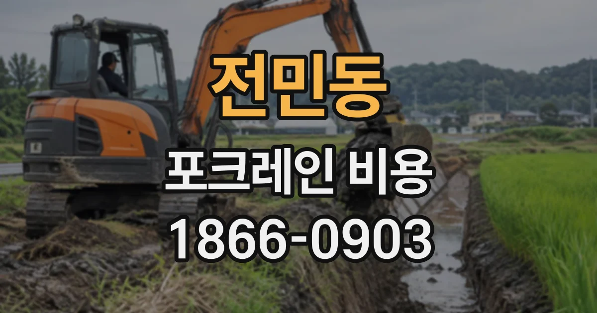 전민동 포크레인비용