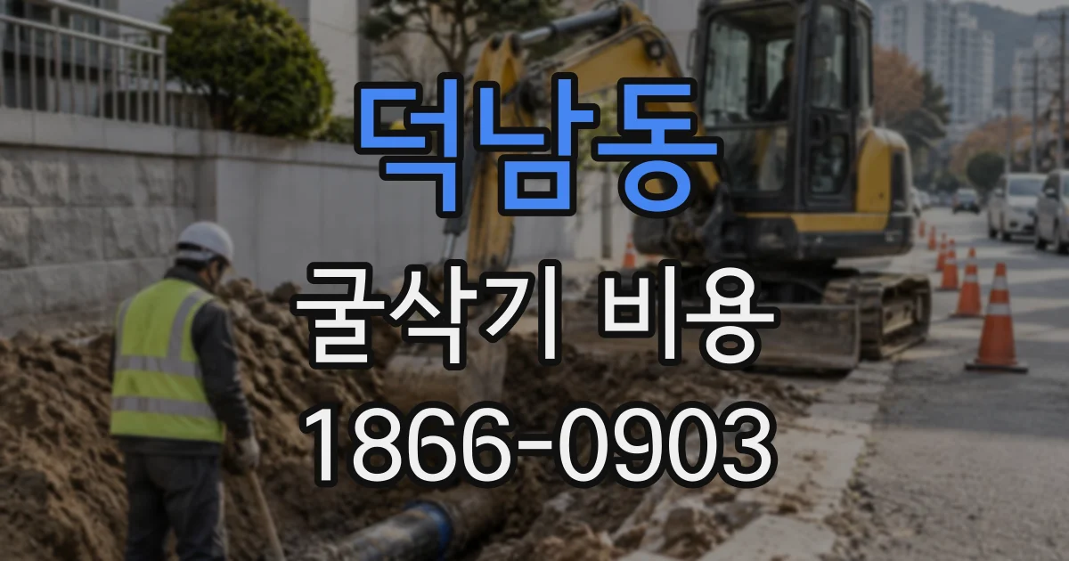 덕남동 굴삭기비용