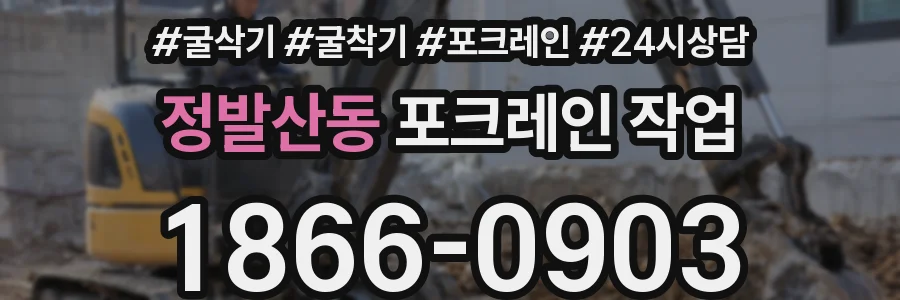 정발산동 포크레인 작업
