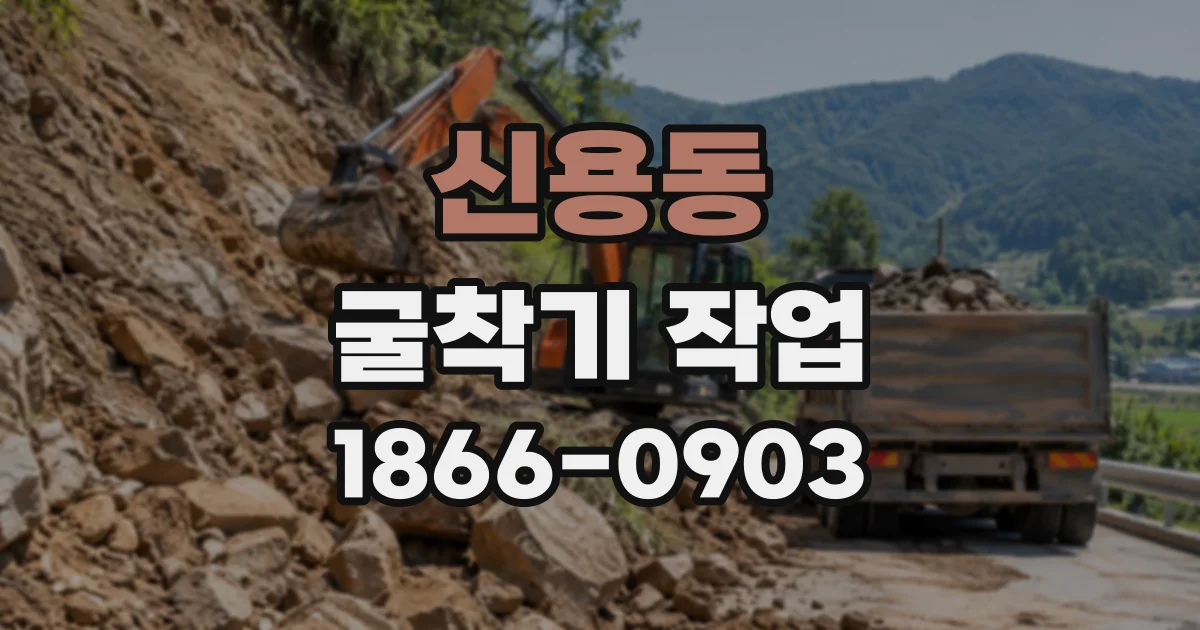 신용동 굴착기작업