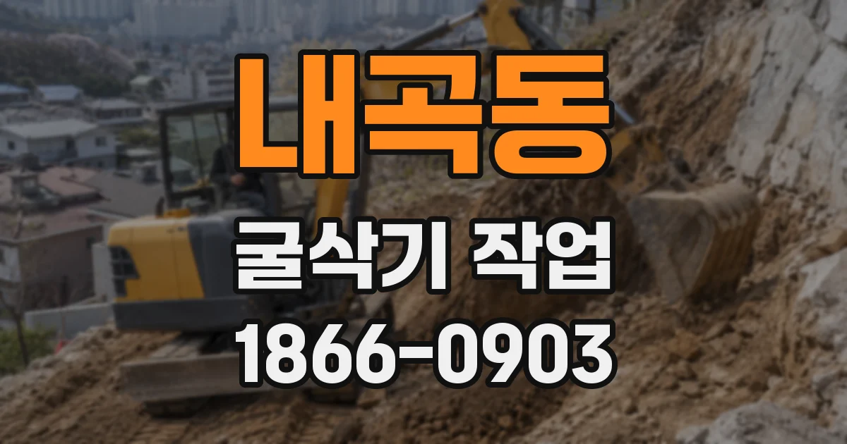 내곡동 굴삭기 작업