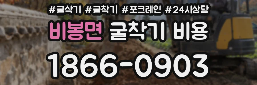 비봉면 굴착기 비용