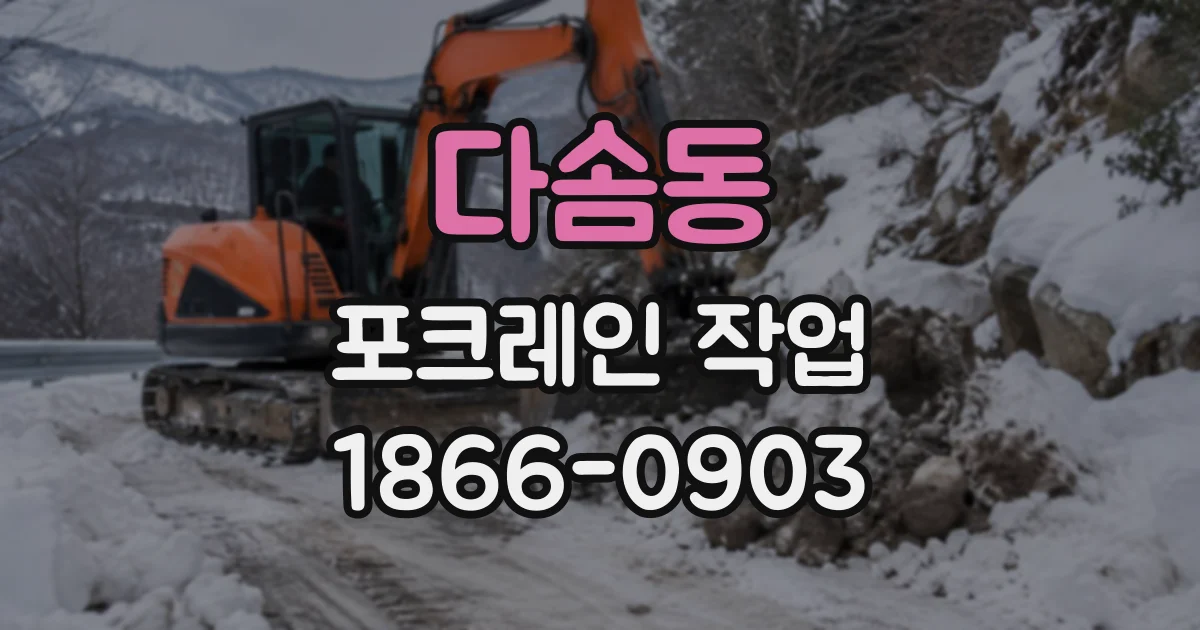 다솜동 포크레인작업