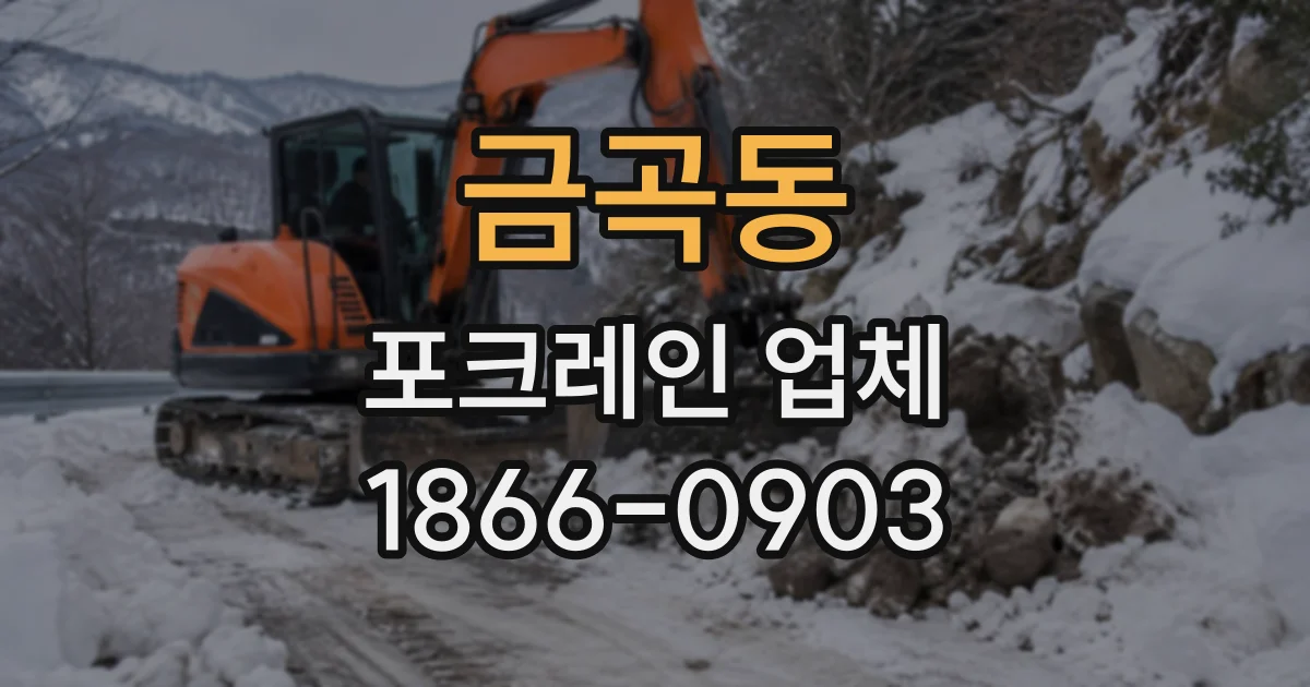 금곡동 포크레인업체