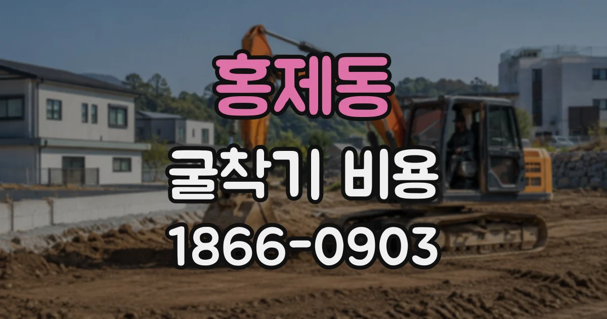 홍제동 굴착기비용