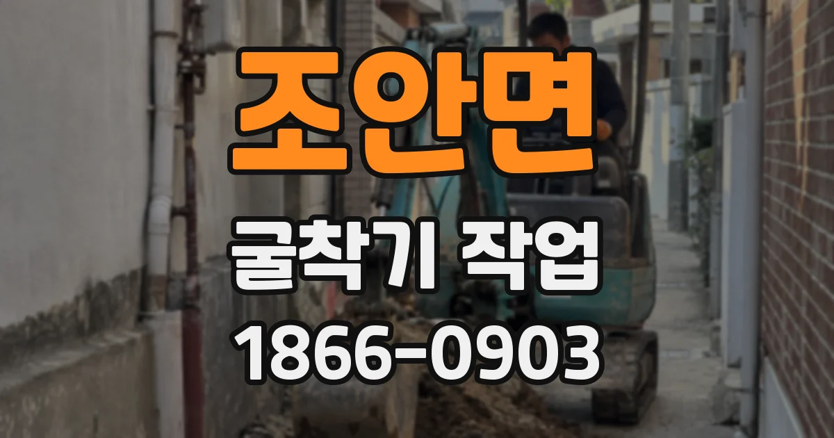조안면 굴착기 작업