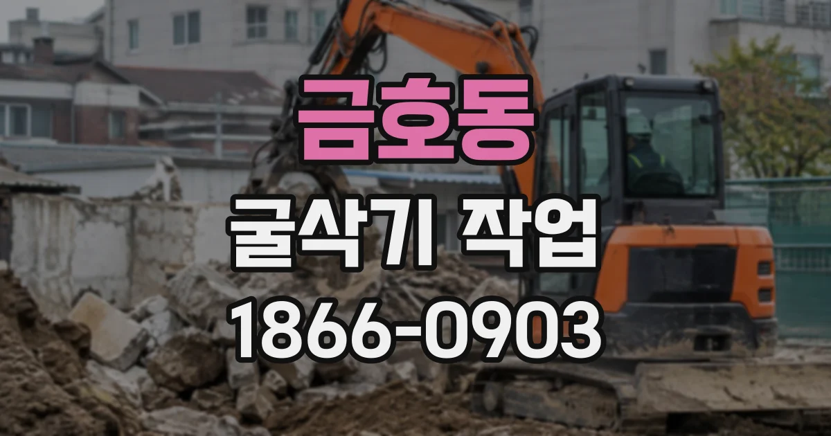 금호동 굴삭기작업