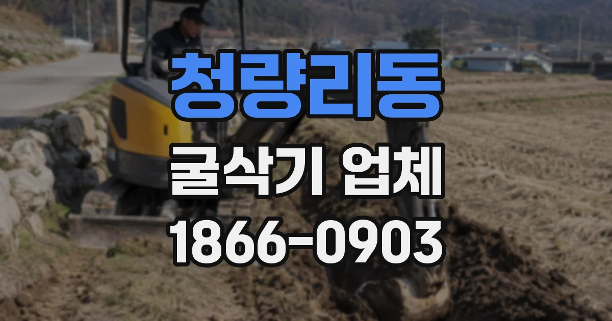 청량리동 굴삭기 업체