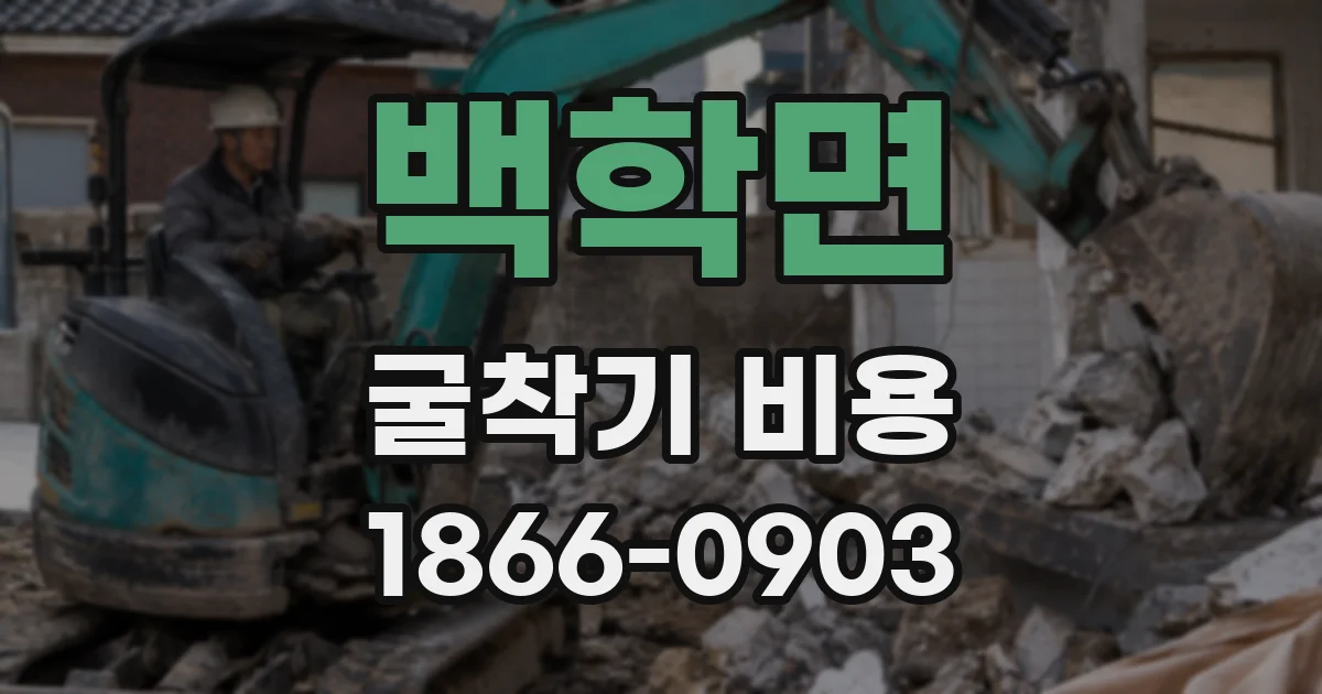 백학면 굴착기 비용