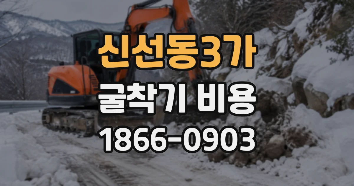 신선동3가 굴착기비용