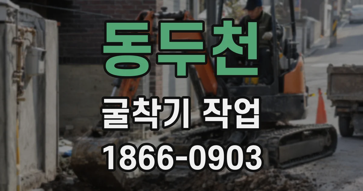 동두천 굴착기 작업