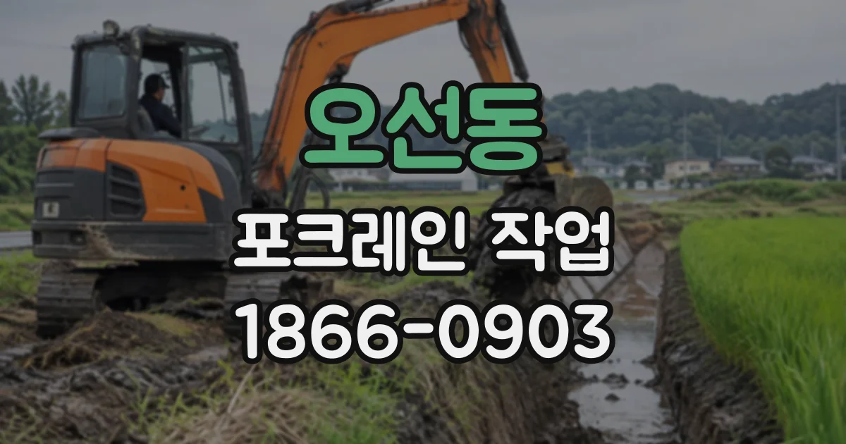 오선동 포크레인작업