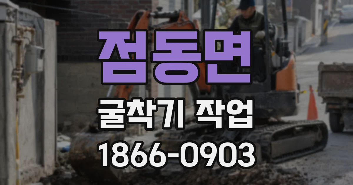 점동면 굴착기 작업