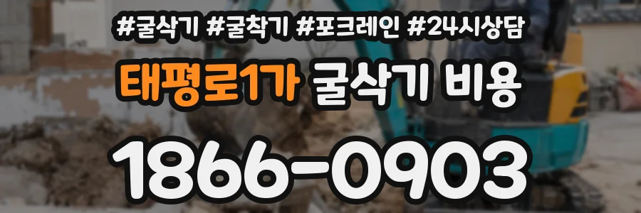태평로1가 굴삭기 비용