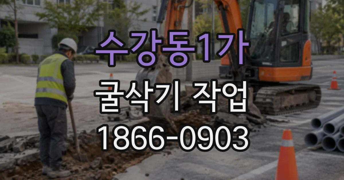 수강동1가 굴삭기작업