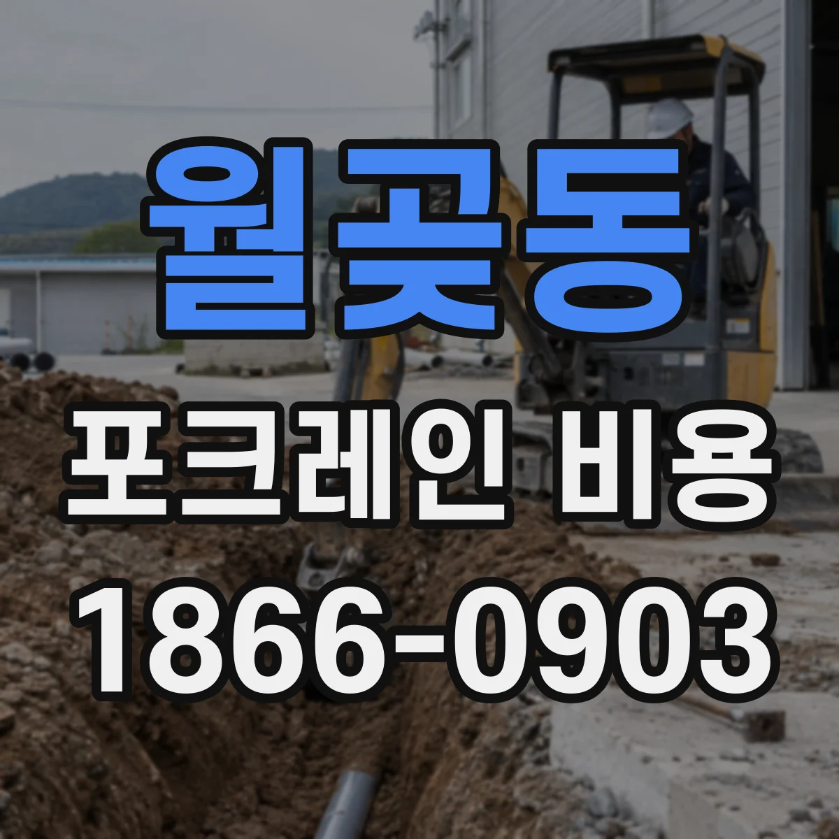 월곶동 포크레인 비용