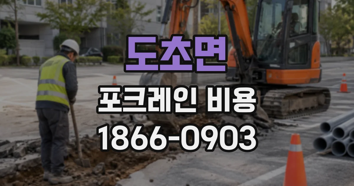 도초면 포크레인비용