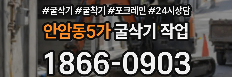 안암동5가 굴삭기 작업