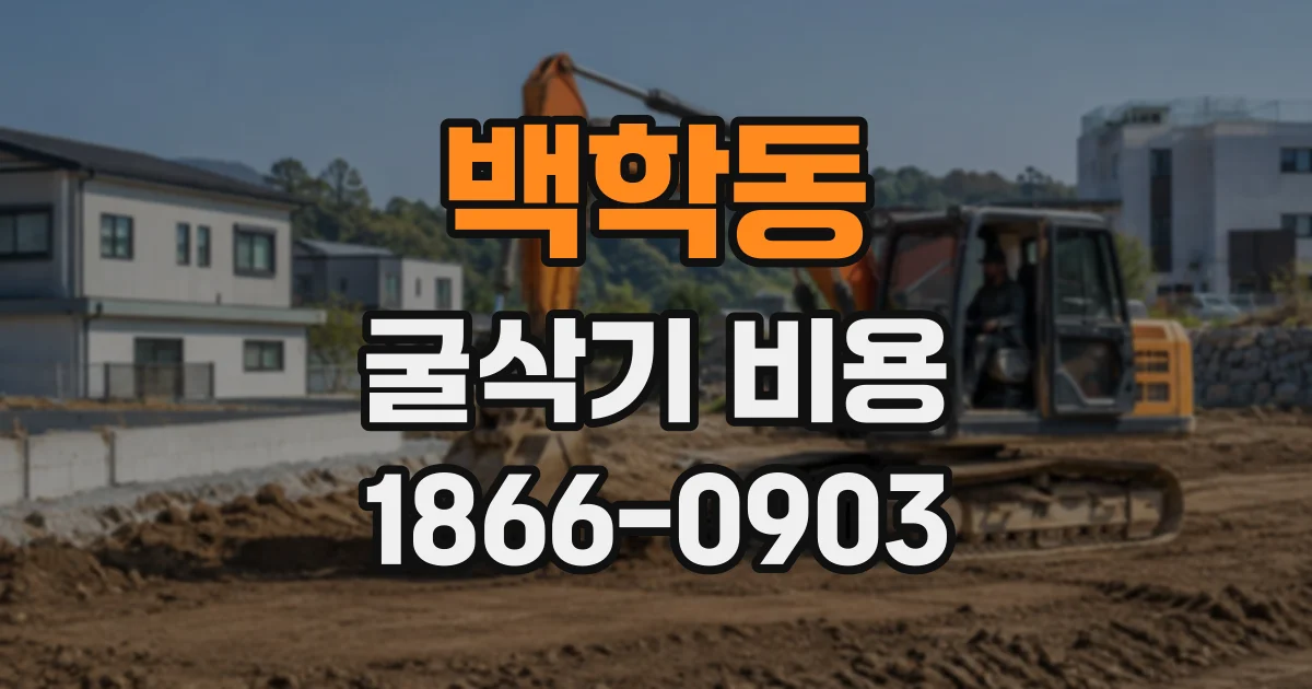백학동 굴삭기비용