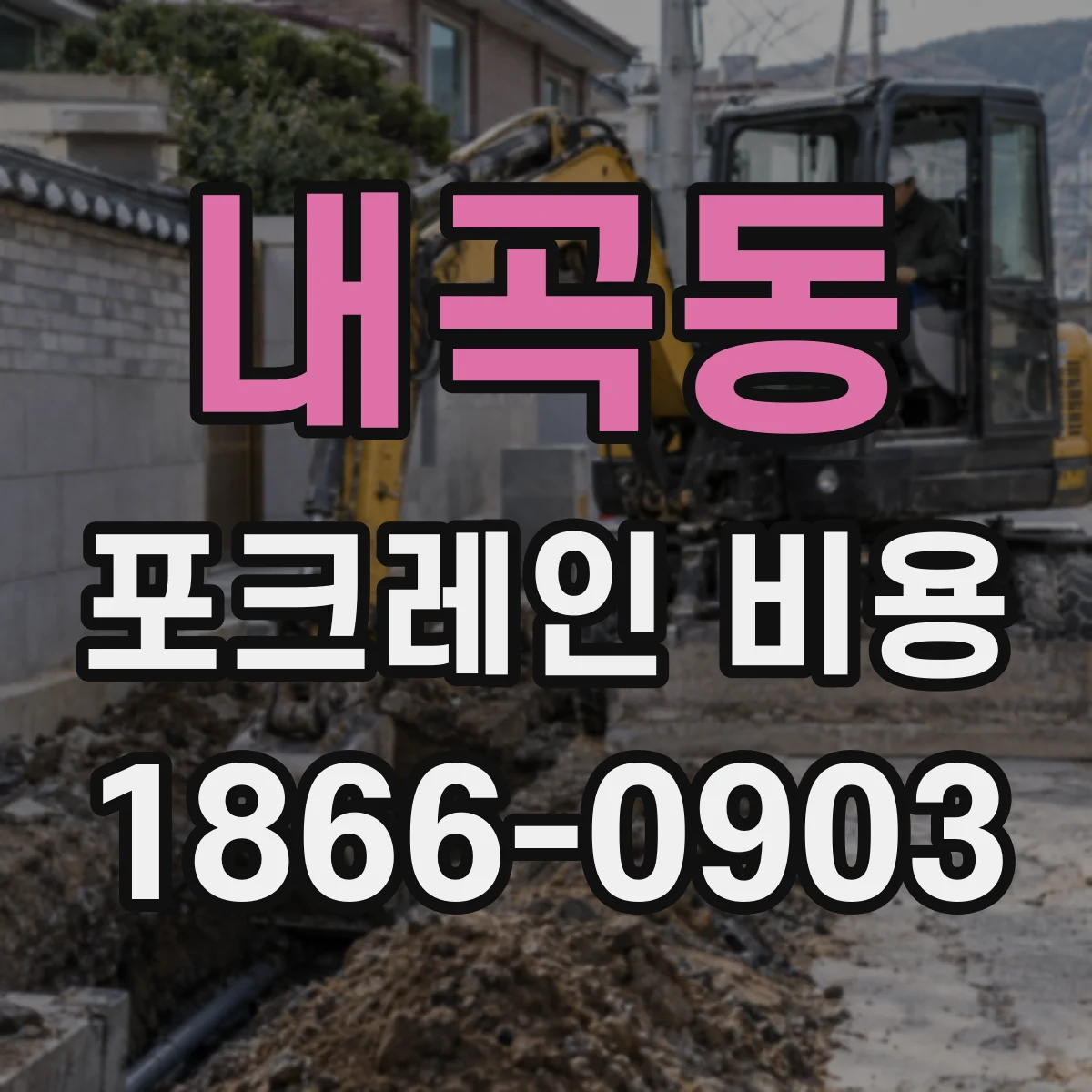 내곡동 포크레인 비용