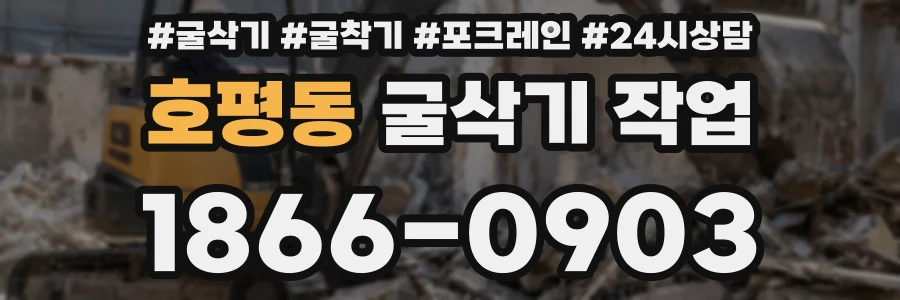 호평동 굴삭기 작업