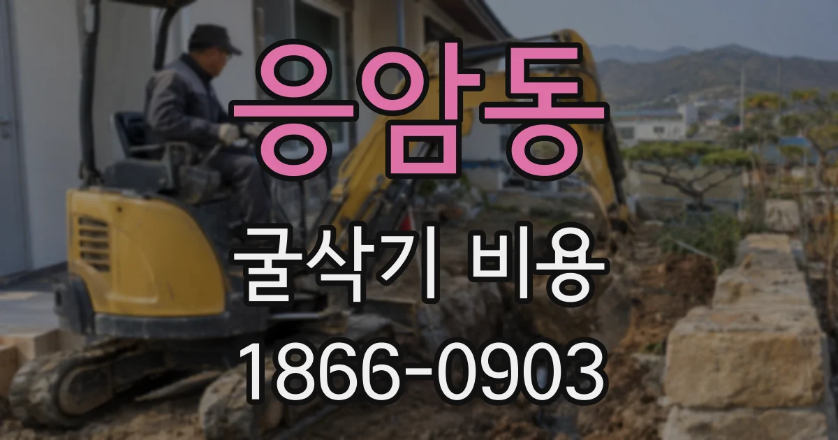 응암동 굴삭기 비용
