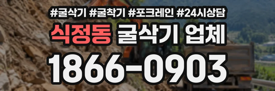 식정동 굴삭기업체 상담 전화 1866-0903
