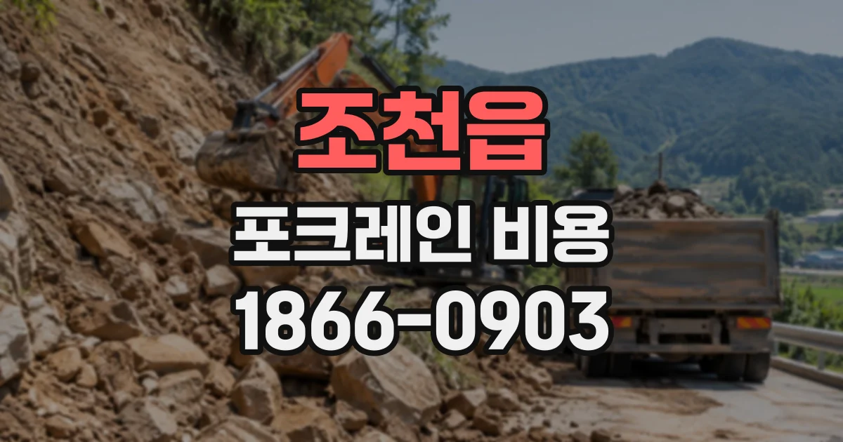 조천읍 포크레인비용