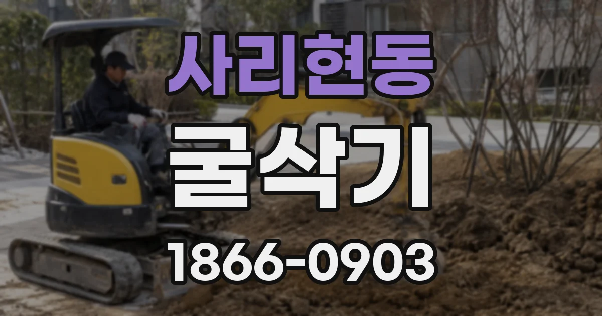 사리현동 굴삭기