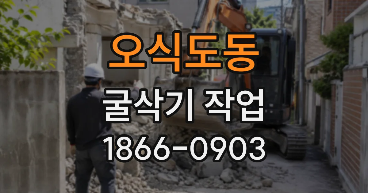 오식도동 굴삭기작업