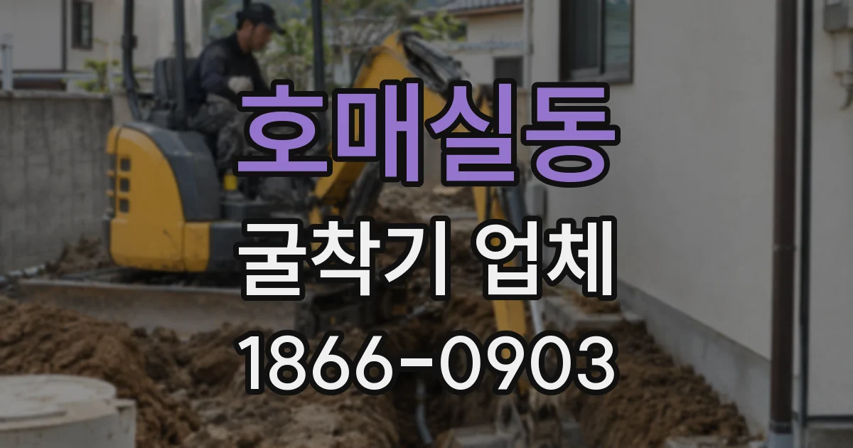 호매실동 굴착기 업체