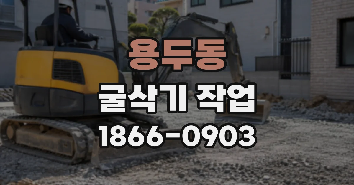 용두동 굴삭기작업