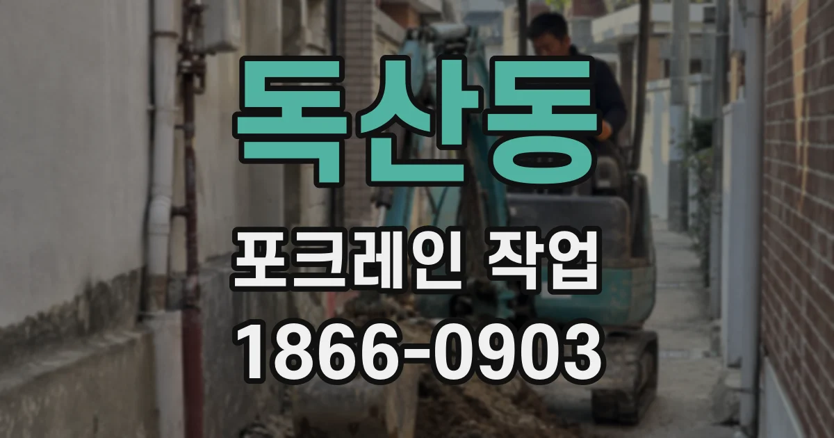 독산동 포크레인 작업