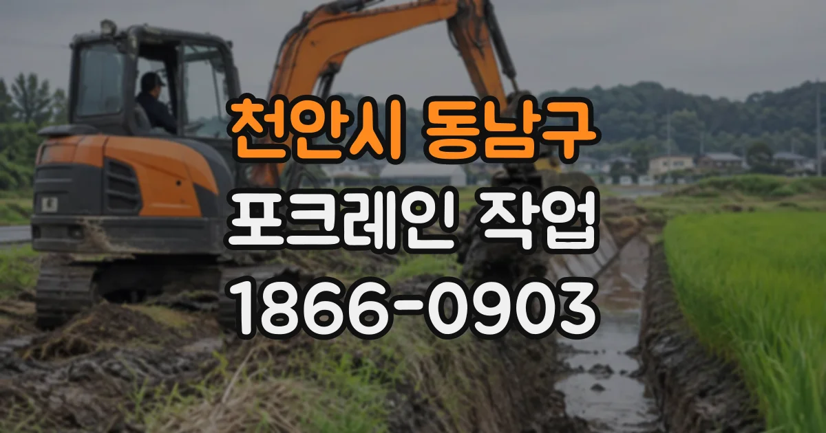 천안시 동남구 포크레인작업