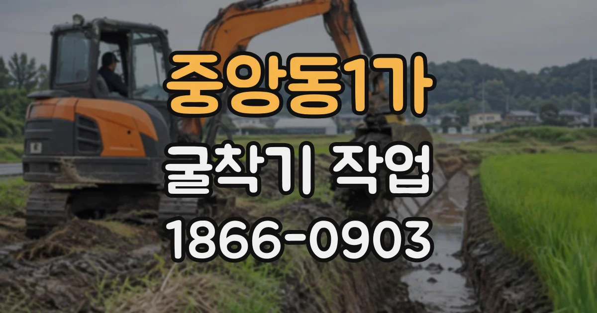중앙동1가 굴착기작업