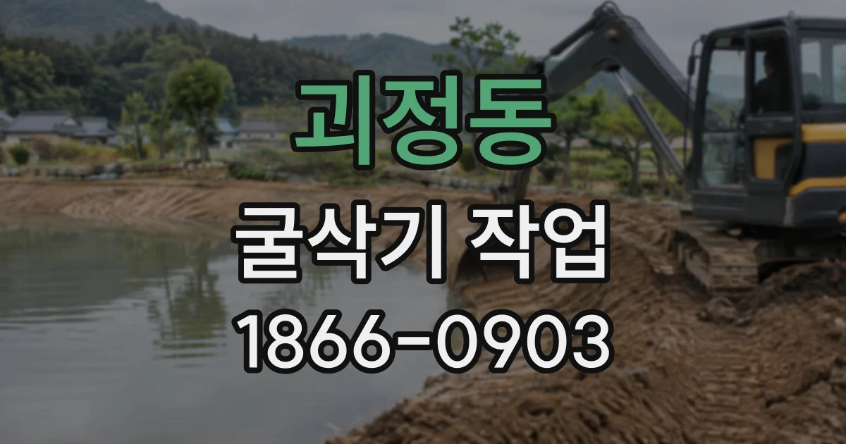 괴정동 굴삭기작업