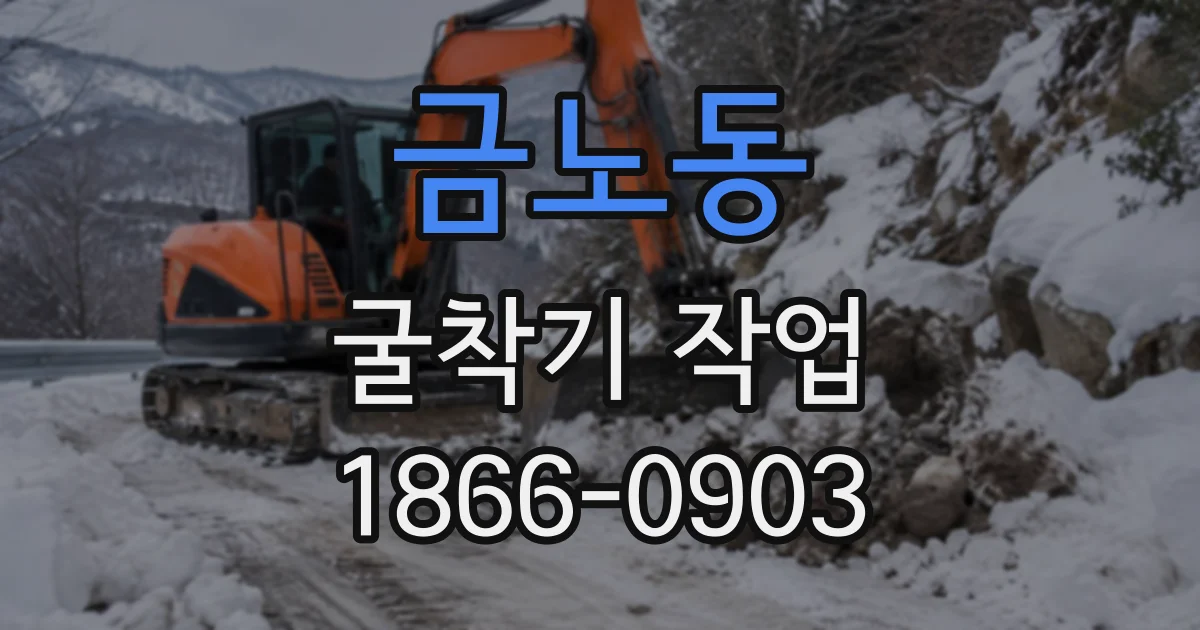 금노동 굴착기작업