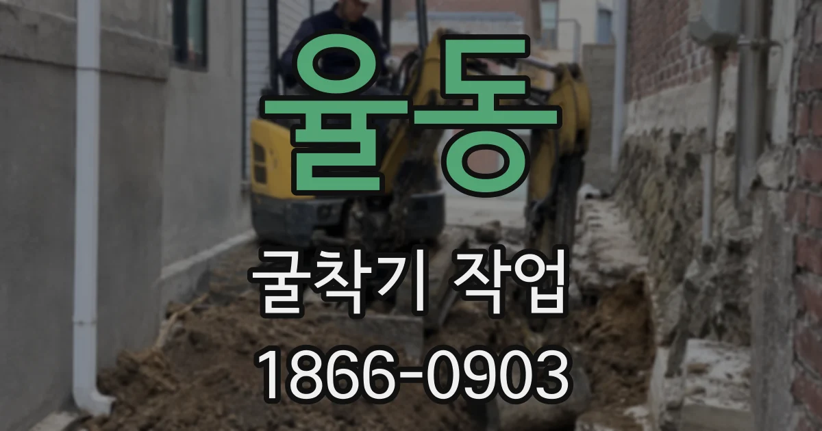 율동 굴착기 작업