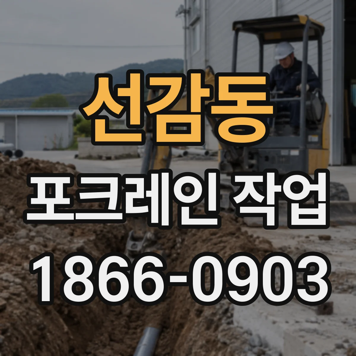 선감동 포크레인 작업