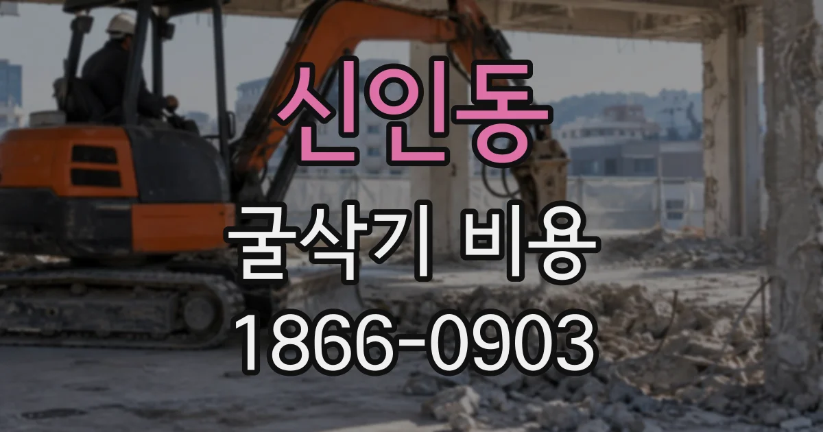 신인동 굴삭기비용