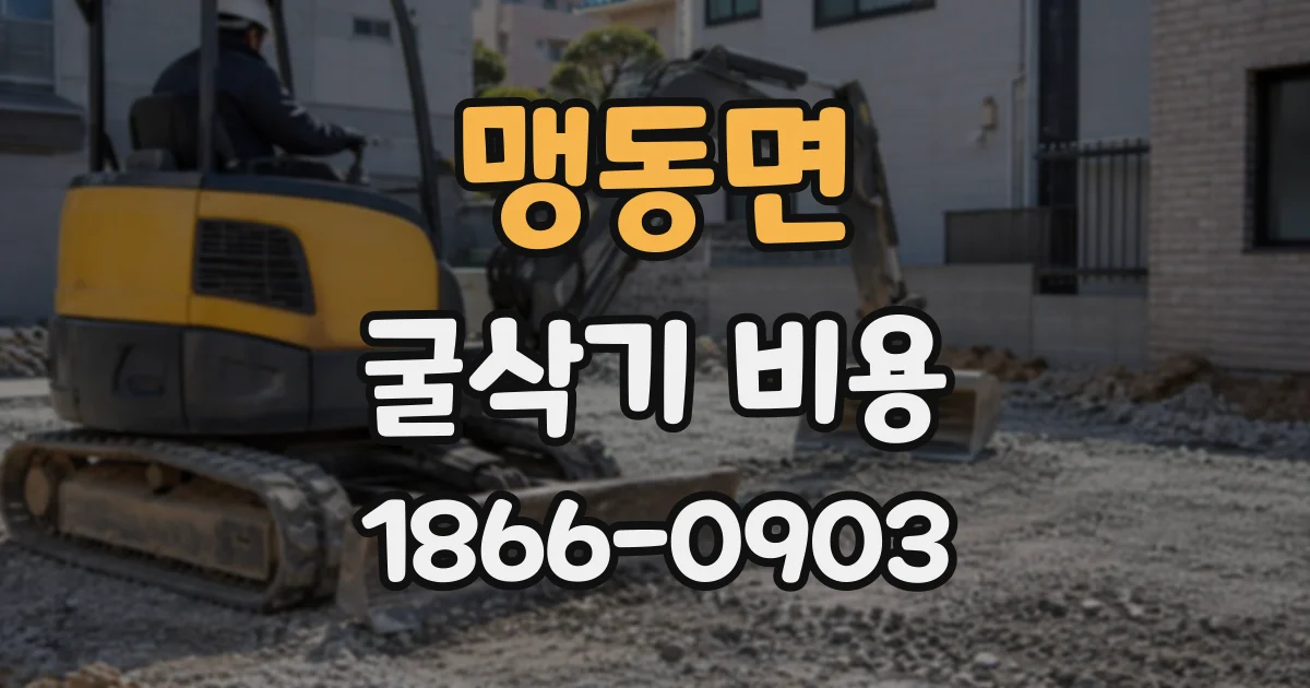 맹동면 굴삭기비용