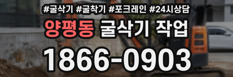 양평동 굴삭기 작업