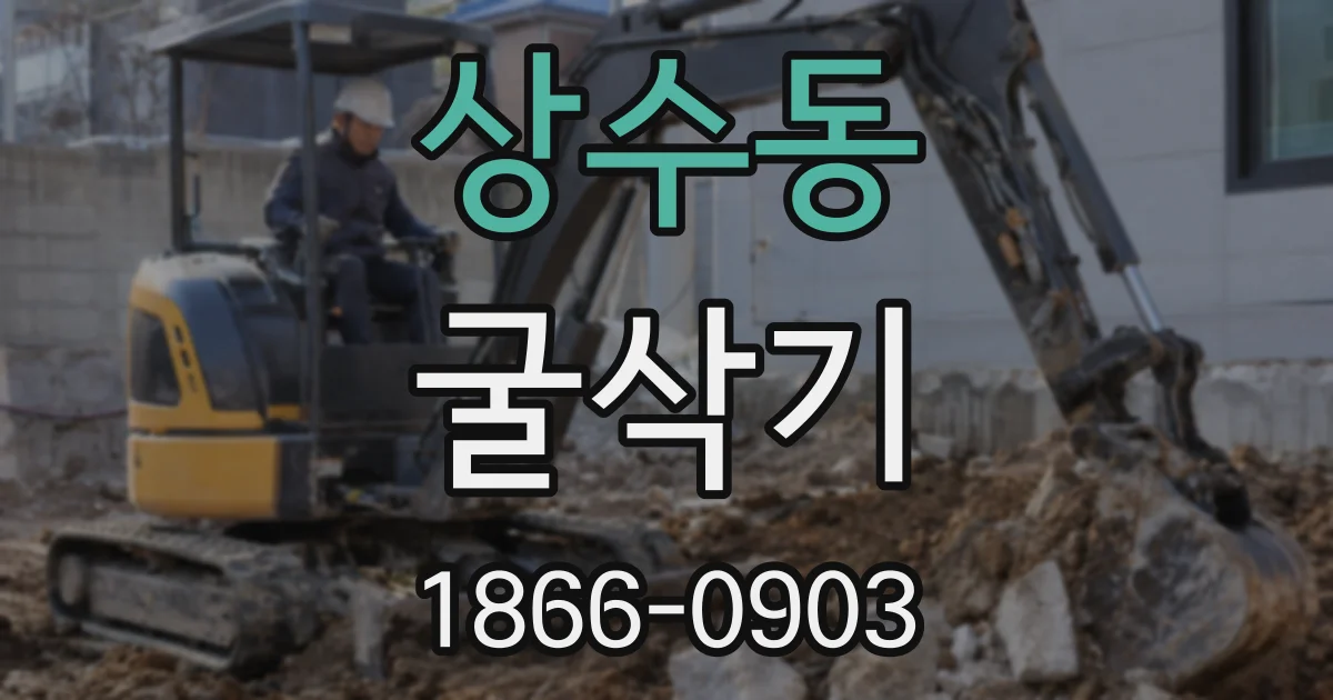 상수동 굴삭기