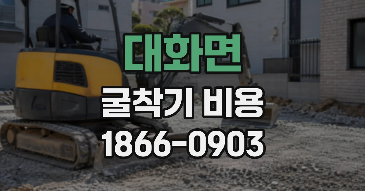 대화면 굴착기비용