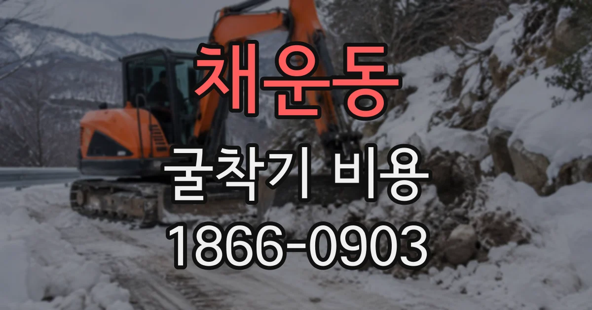 채운동 굴착기비용