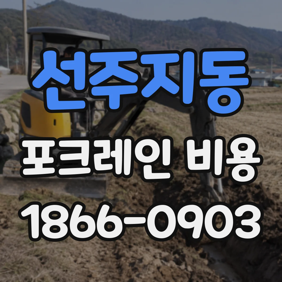 선주지동 포크레인 비용
