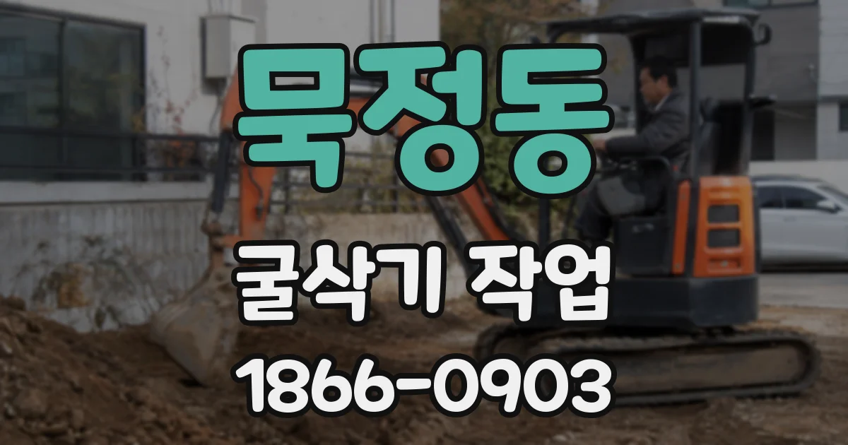 묵정동 굴삭기 작업