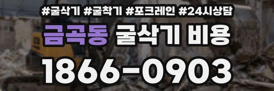 금곡동 굴삭기 비용