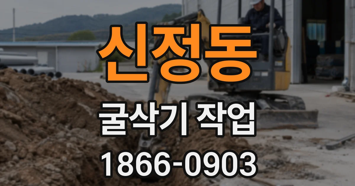 신정동 굴삭기 작업